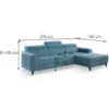 Bonit Cloud 75 dešiniojo kampo sofa su miegamąja funkcija paveikslėlis