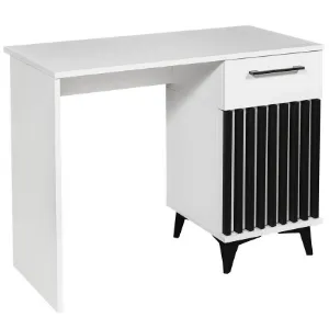 Paveikslėlis Brema rašomasis stalas su lamelėmis baltas/juodas