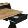 Rašomasis stalas Cruz oak craft aukso/juodos spalvos paveikslėlis