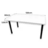 Žaidimų stalas Low White 120x60x2.8 Modelis 0 paveikslėlis