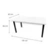 Žaidimų stalas Low White 120x60x2.8 Modelis 0 paveikslėlis
