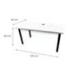 Žaidimų stalas Žemas baltas 120x60x2,8 Modelis 2 paveikslėlis