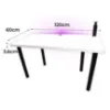 Žaidimų stalas Žemas baltas 120x60x3,6 Modelis 3 paveikslėlis