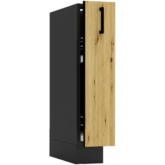 Virtuvės spintelė Anika D15 Cargo + artisan basket/graphite paveikslėlis