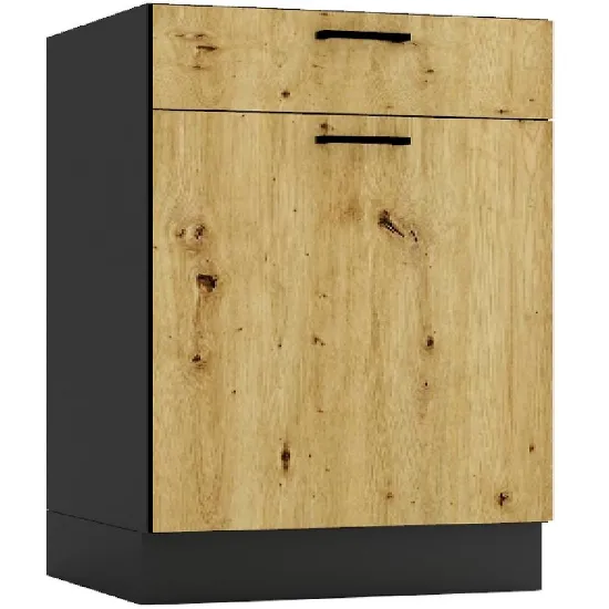 Virtuvės spintelė Anika D60S/1 P/L artisan/grafitas paveikslėlis