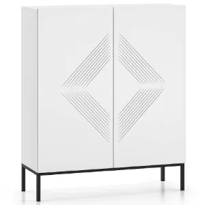 Paveikslėlis 01 baltos/juodos spalvos komoda