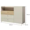 Komoda Yuki 8 Grey Beige/Oiled Oak paveikslėlis