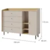 Komoda Alessio AE7 4S1D Beige/Oak paveikslėlis