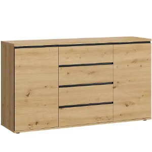 Paveikslėlis Naxos 2d4s komoda artisan ąžuolas/artisan juodas matinis