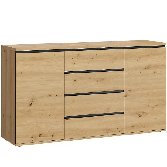 Naxos 2d4s komoda artisan ąžuolas/artisan juodas matinis paveikslėlis