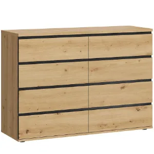 Paveikslėlis Naxos 8s komoda Artisan ąžuolas / Artisan juodas matinis