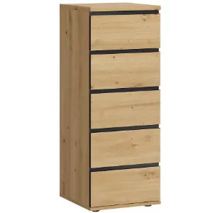Paveikslėlis Naxos 5s komoda Artisan ąžuolas / Artisan juodas matinis