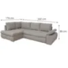 Kampinė sofa su miegamąja funkcija Haris L Lumos 31 paveikslėlis