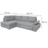 Kampinė sofa su miegamąja funkcija Haris L Lumos 08 paveikslėlis