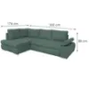 Kampinė sofa su miegamąja funkcija Haris L Lumos 78 paveikslėlis
