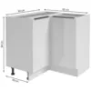 Kampinė virtuvės spintelė Basti B90 90x84x90 2D0S 8NN balta paveikslėlis