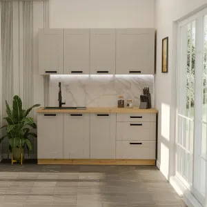 Virtuvė Luna Claygrey/Artisan 180 cm be stalviršio paveikslėlis