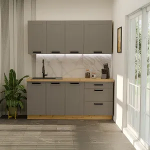 Paveikslėlis Virtuvė Luna Dustgrey/Artisan 180 cm be stalviršio