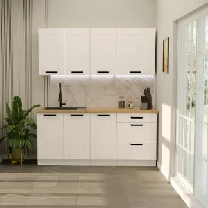 Virtuvė Luna balta/balta 180cm be stalviršio paveikslėlis