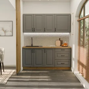 Paveikslėlis Stilo Dustgrey/Artisan virtuvė 180 cm be stalviršio