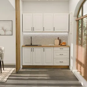Paveikslėlis Virtuvė Stilo White/Artisan 180cm be stalviršio