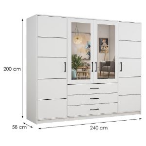 Paveikslėlis Spinta Belluno 240 balta